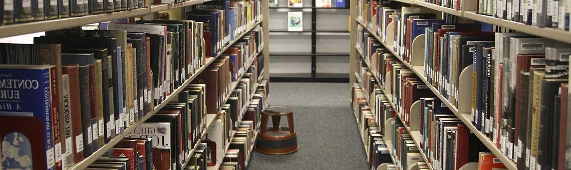 Thomas University Library book stacks